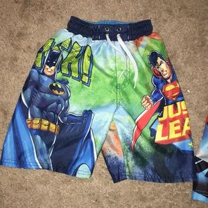 Batman Superman Justice League swim trunks